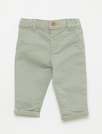 Chino dritto in cotone stretch