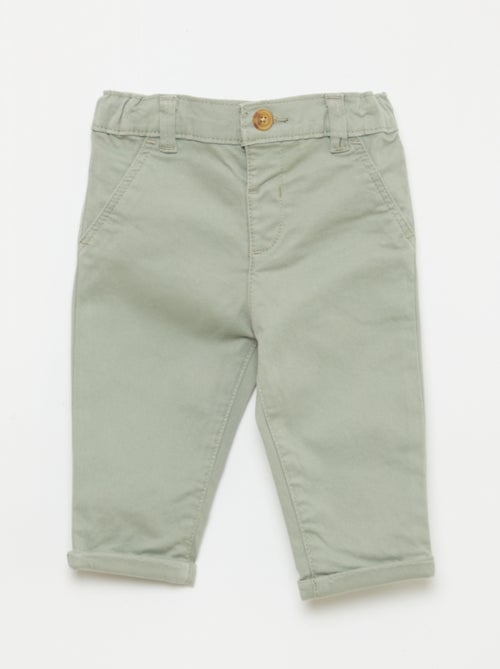 Chino dritto in cotone stretch - Kiabi