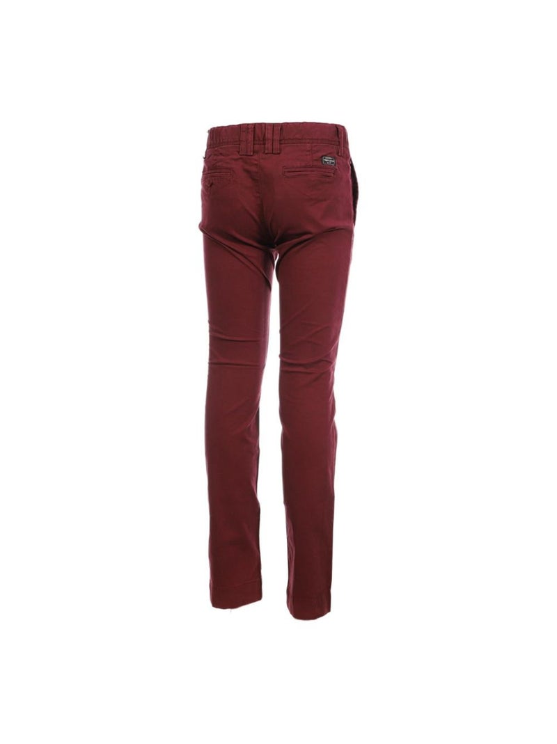 Chino Elasticizzato per Ragazzo Teddy Smith Bordeaux - Kiabi