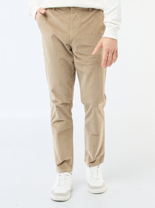 Chino in velluto a vita standard - Kiabi