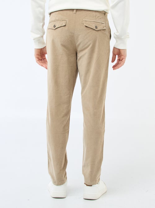 Chino in velluto a vita standard - Kiabi