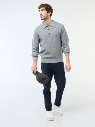 Chino in velluto a vita standard