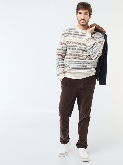 Chino in velluto a vita standard - Kiabi