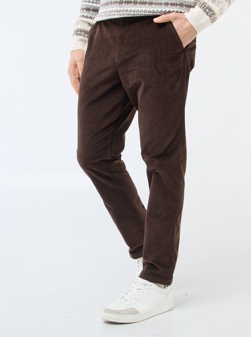 Chino in velluto a vita standard - Kiabi