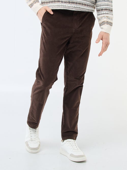 Chino in velluto a vita standard - Kiabi