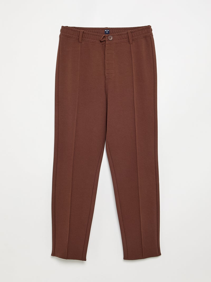 Chino regular a tinta unita - collezione facile da indossare Marrone - Kiabi