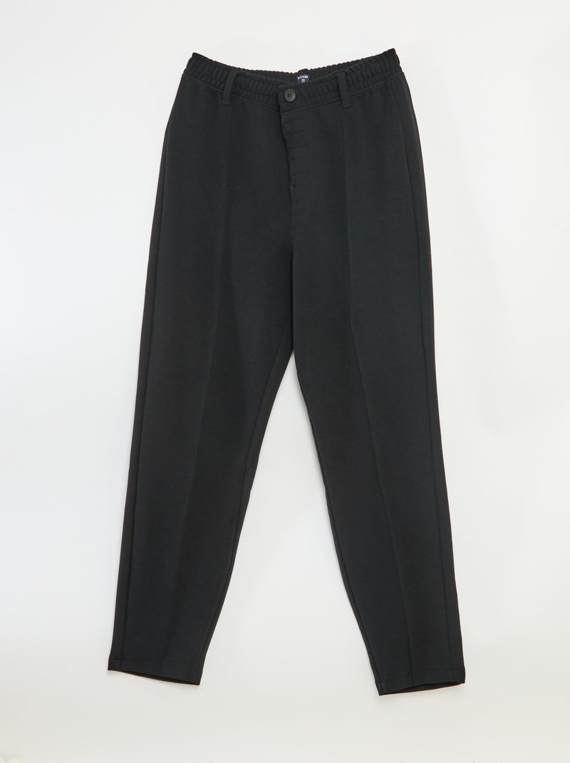 Chino regular a tinta unita - collezione facile da indossare Nero - Kiabi