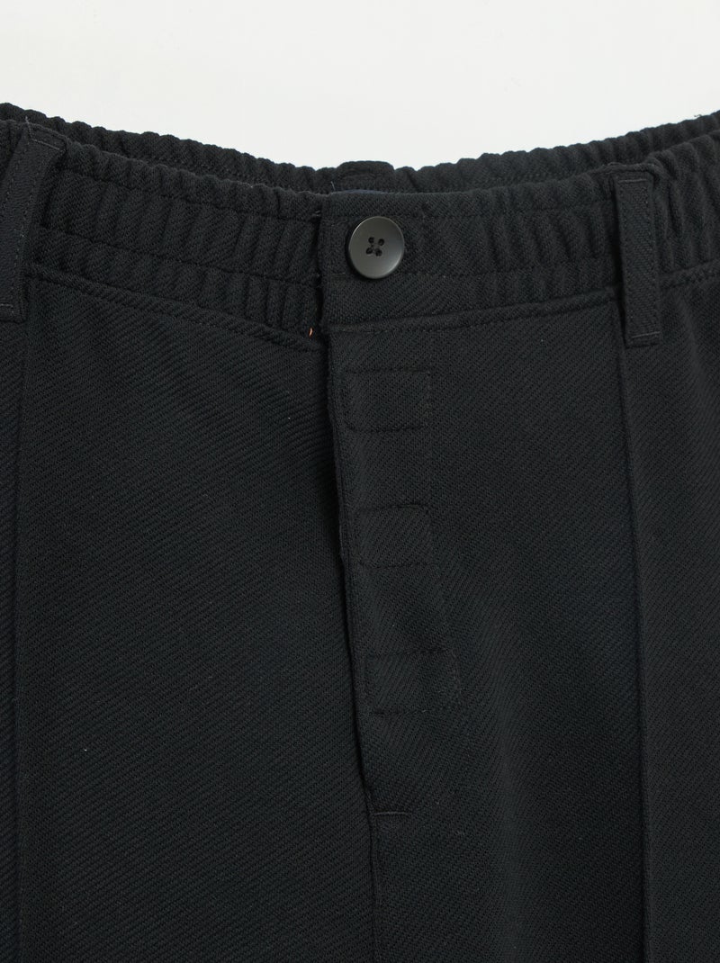 Chino regular a tinta unita - collezione facile da indossare Nero - Kiabi