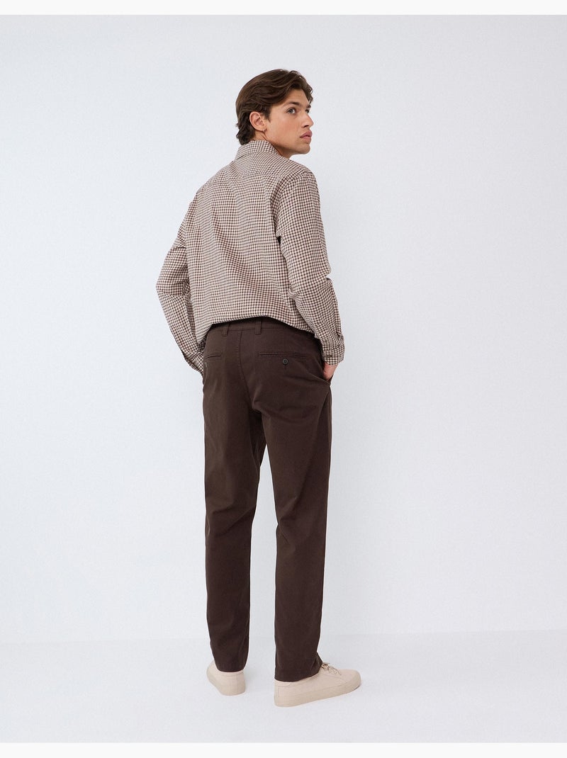 Chino straight pants, mo fashion Marrone - Kiabi