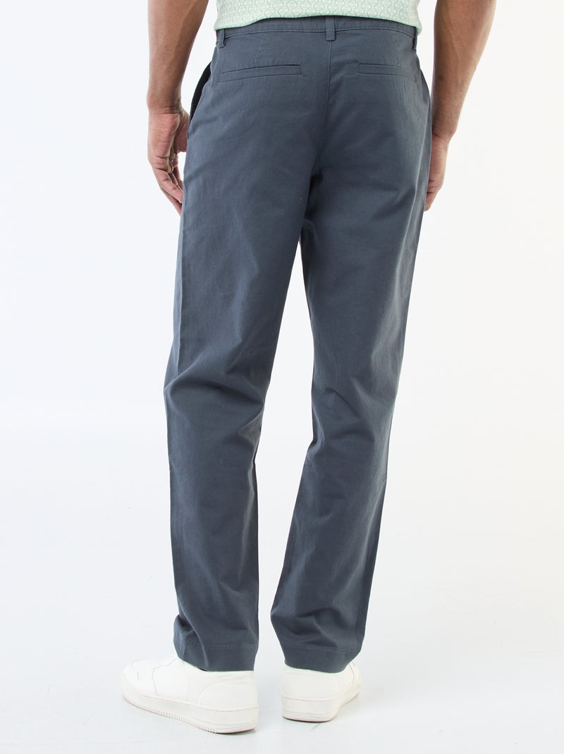 Chino tinta unita taglia standard Blu - Kiabi
