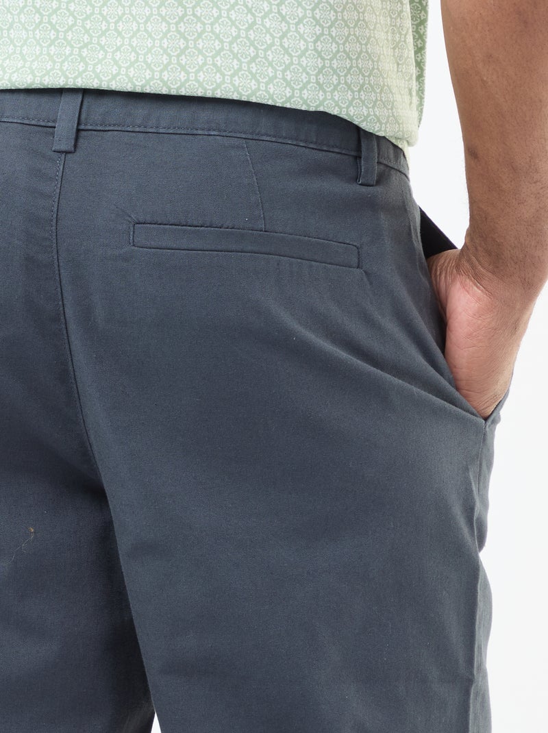 Chino tinta unita taglia standard Blu - Kiabi