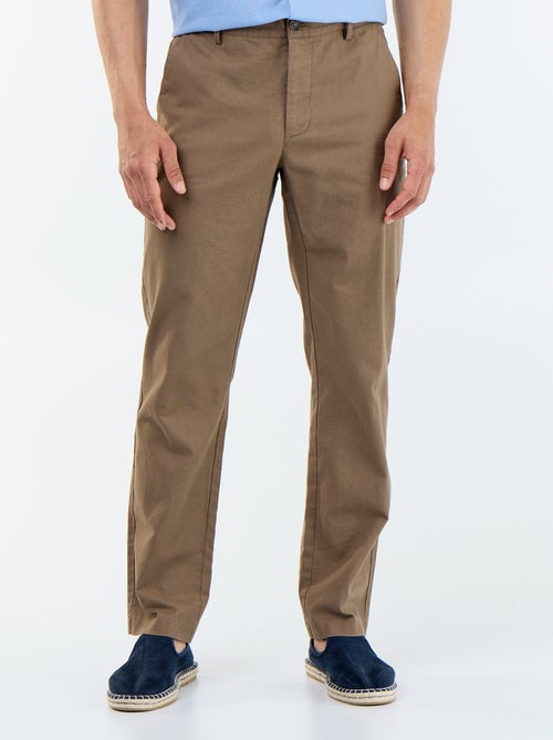 Chino tinta unita vita standard - Kiabi