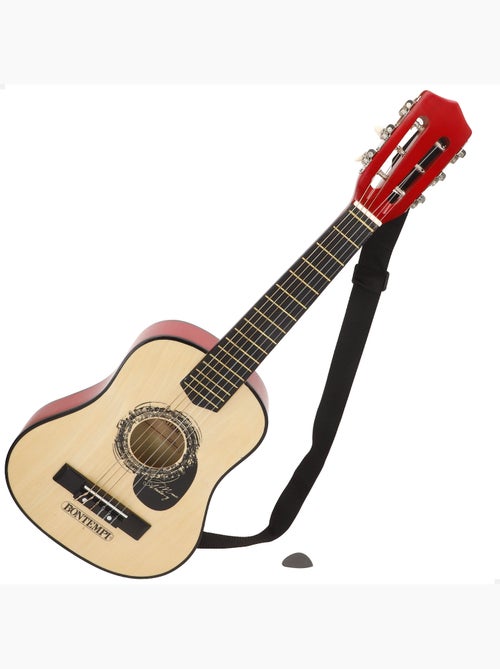 Chitarra classica giocattolo in legno 75 cm con tracolla bontempi - Kiabi
