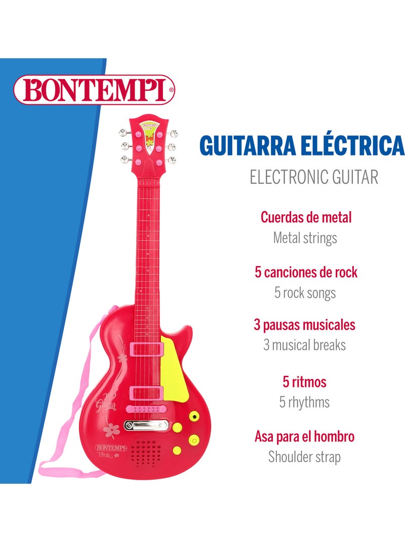 Chitarra elettrica giocattolo rock rosa e rossa 56 cm bontempi N/D - Kiabi