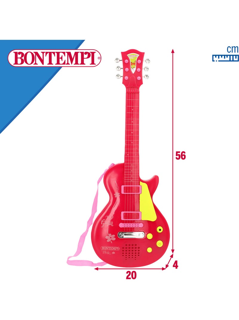 Chitarra elettrica giocattolo rock rosa e rossa 56 cm bontempi N/D - Kiabi