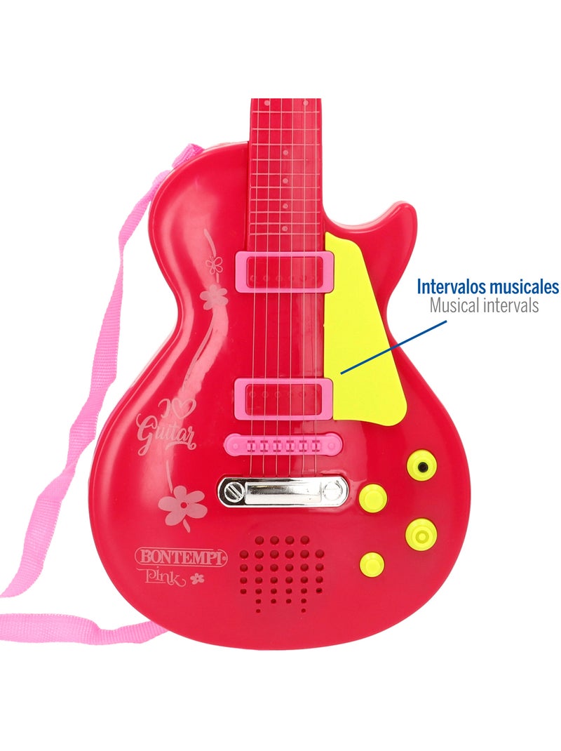 Chitarra elettrica giocattolo rock rosa e rossa 56 cm bontempi N/D - Kiabi