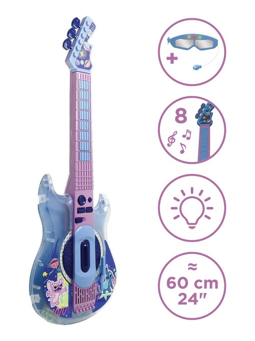 Chitarra elettrica luminosa con microfono a forma di occhiali Stitch - Kiabi Chitarra elettrica luminosa con microfono a forma di occhiali Stitch - Kiabi