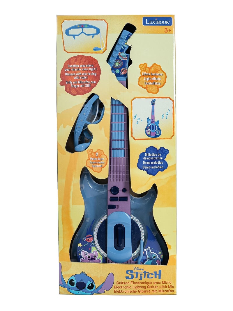 Chitarra elettrica luminosa con microfono a forma di occhiali Stitch Blu - Kiabi