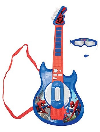 Chitarra elettronica SpiderMan con microfono in forma di occhiali