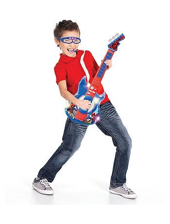 Chitarra elettronica SpiderMan con microfono in forma di occhiali