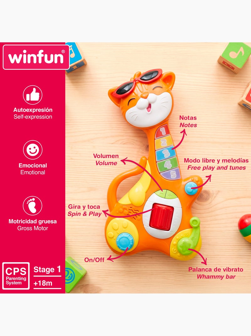 Chitarra per bambini winfun, modello gattino, +18 mesi N/D - Kiabi