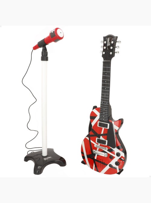 Chitarra rock elettrica da 56 cm con supporto e microfono bontempi - Kiabi Chitarra rock elettrica da 56 cm con supporto e microfono bontempi - Kiabi