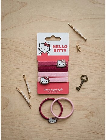 Chouchou x4 elastici morbidi per capelli hello kitty