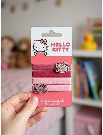 Chouchou x4 elastici morbidi per capelli hello kitty
