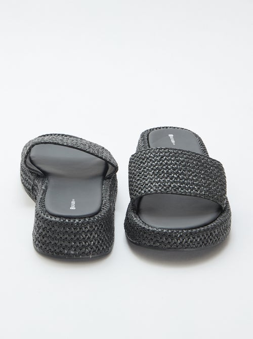 Ciabatta con zeppa effetto paglia - Kiabi