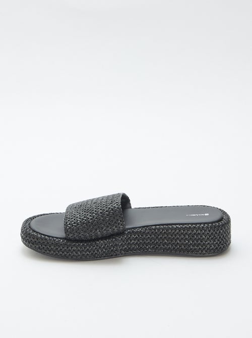 Ciabatta con zeppa effetto paglia - Kiabi