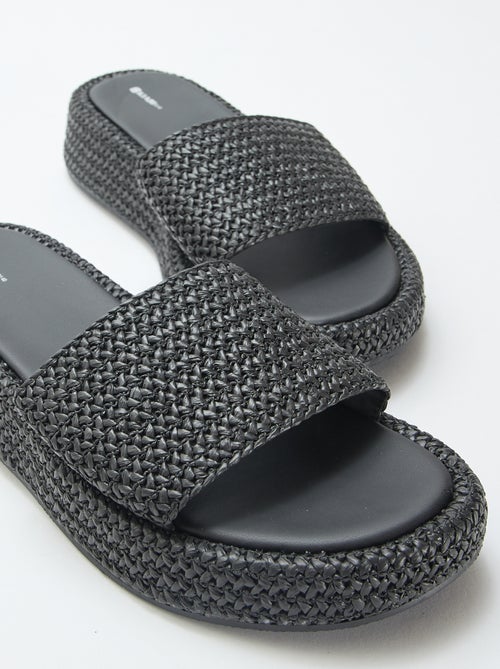 Ciabatta con zeppa effetto paglia - Kiabi