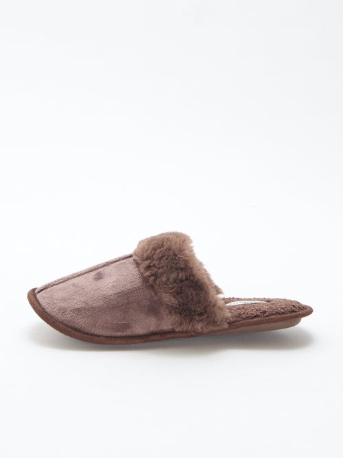 Ciabatte a sabot in finta pelliccia - Kiabi