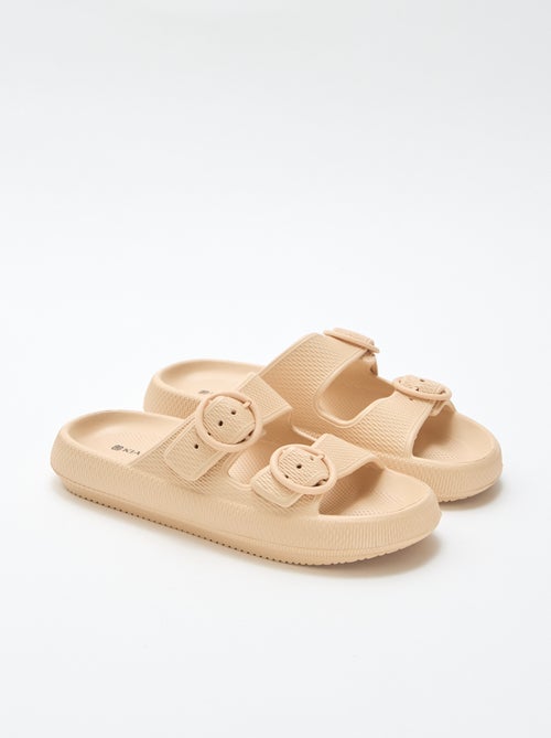 Ciabatte a tinta unita con doppia fibbia - Kiabi