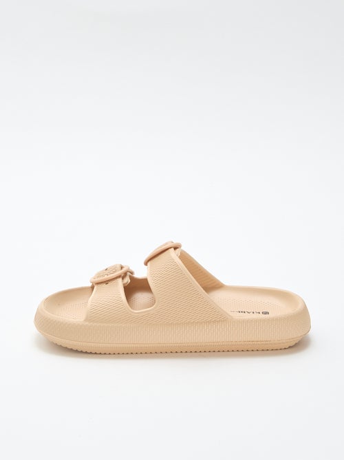 Ciabatte a tinta unita con doppia fibbia - Kiabi