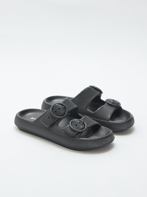 Ciabatte a tinta unita con doppia fibbia - Kiabi