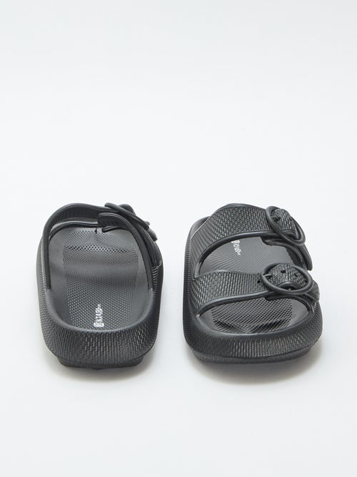 Ciabatte a tinta unita con doppia fibbia - Kiabi