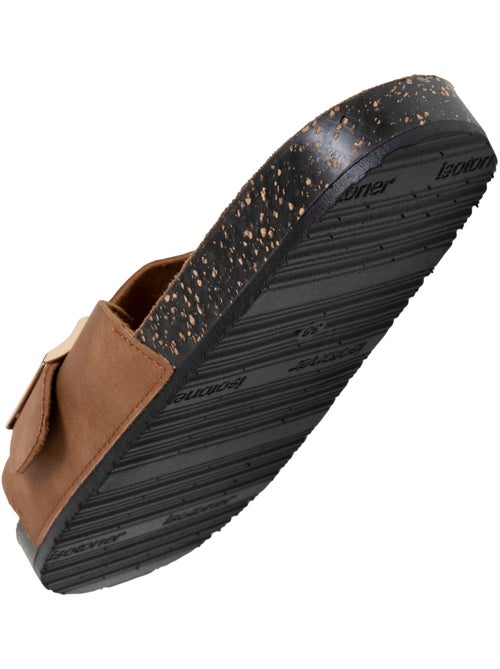 Ciabatte con cinturino singolo in cammello, sottopiede in patch ultra confortevole  Isotoner - Kiabi