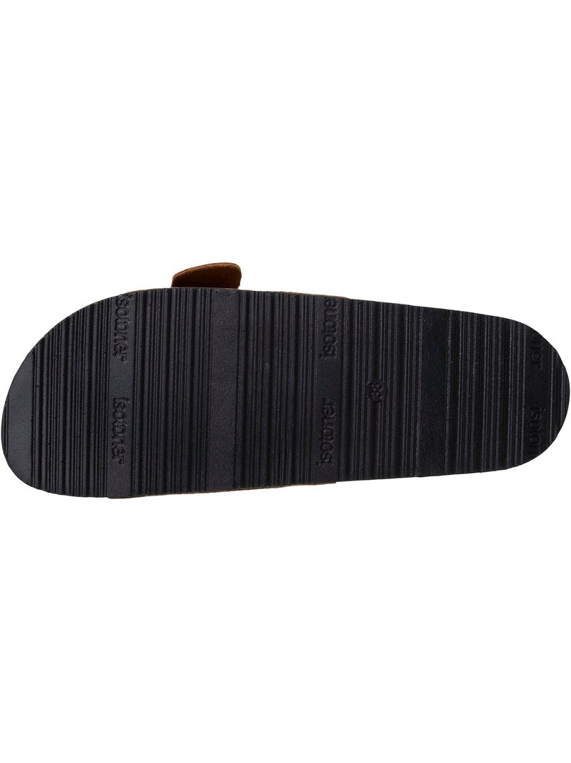 Ciabatte con cinturino singolo in cammello, sottopiede in patch ultra confortevole  Isotoner Cammello - Kiabi