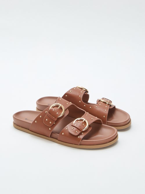 Ciabatte con fascette e fibbia dorata - Kiabi