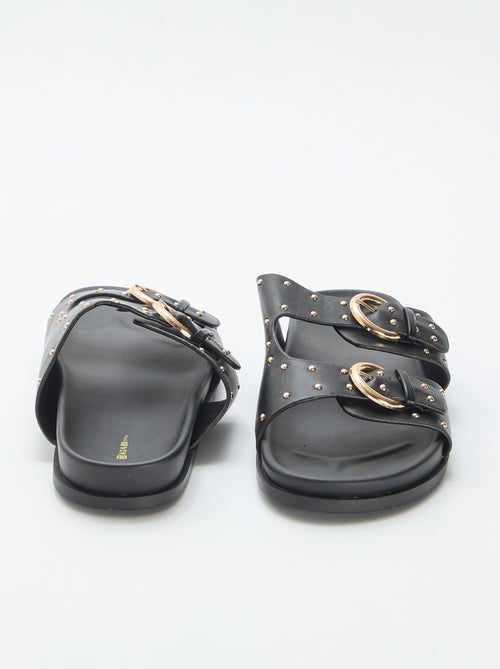 Ciabatte con fascette e fibbia dorata - Kiabi