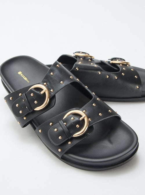 Ciabatte con fascette e fibbia dorata - Kiabi