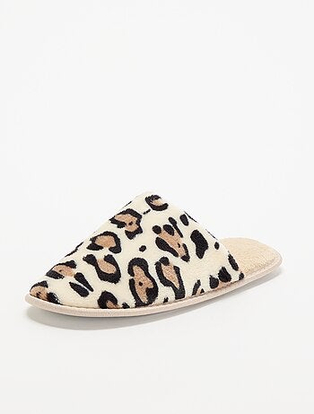 Ciabatte con stampa leopardata