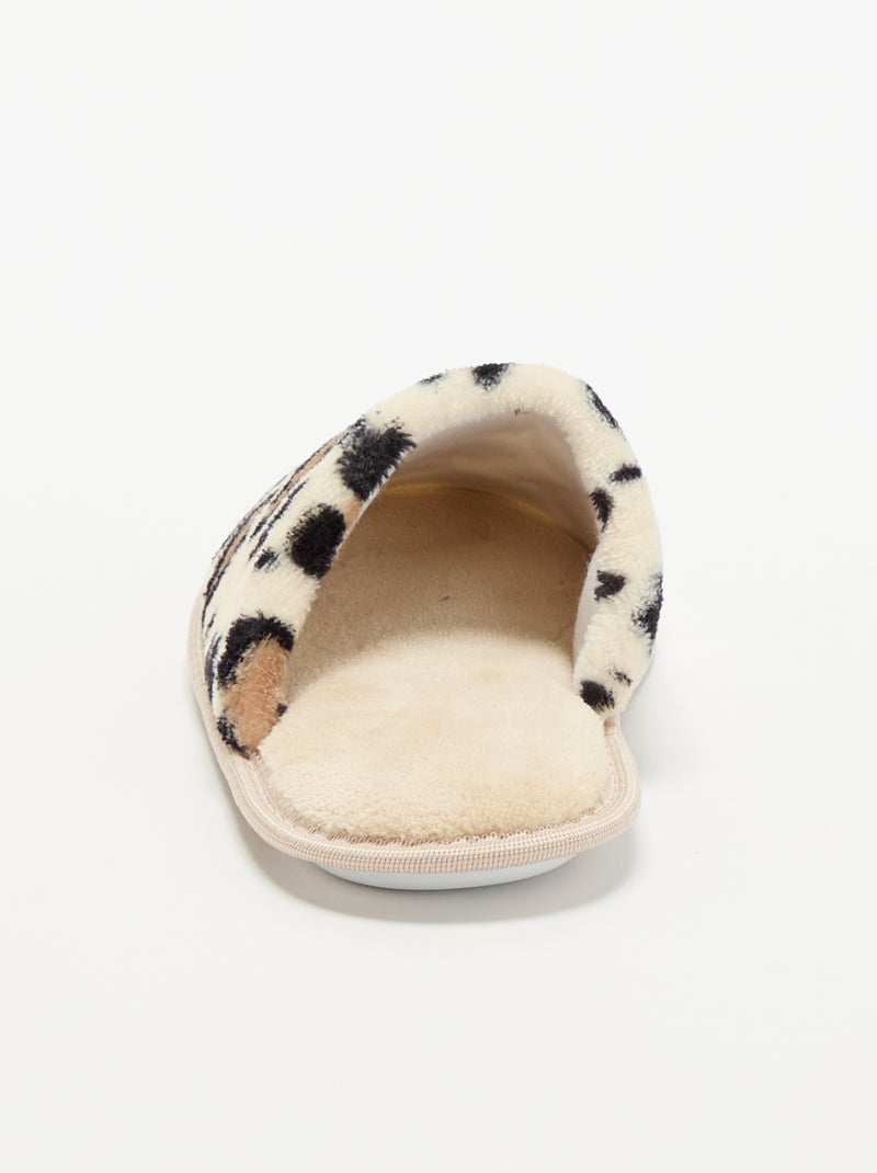 Ciabatte con stampa leopardata Beige - Kiabi