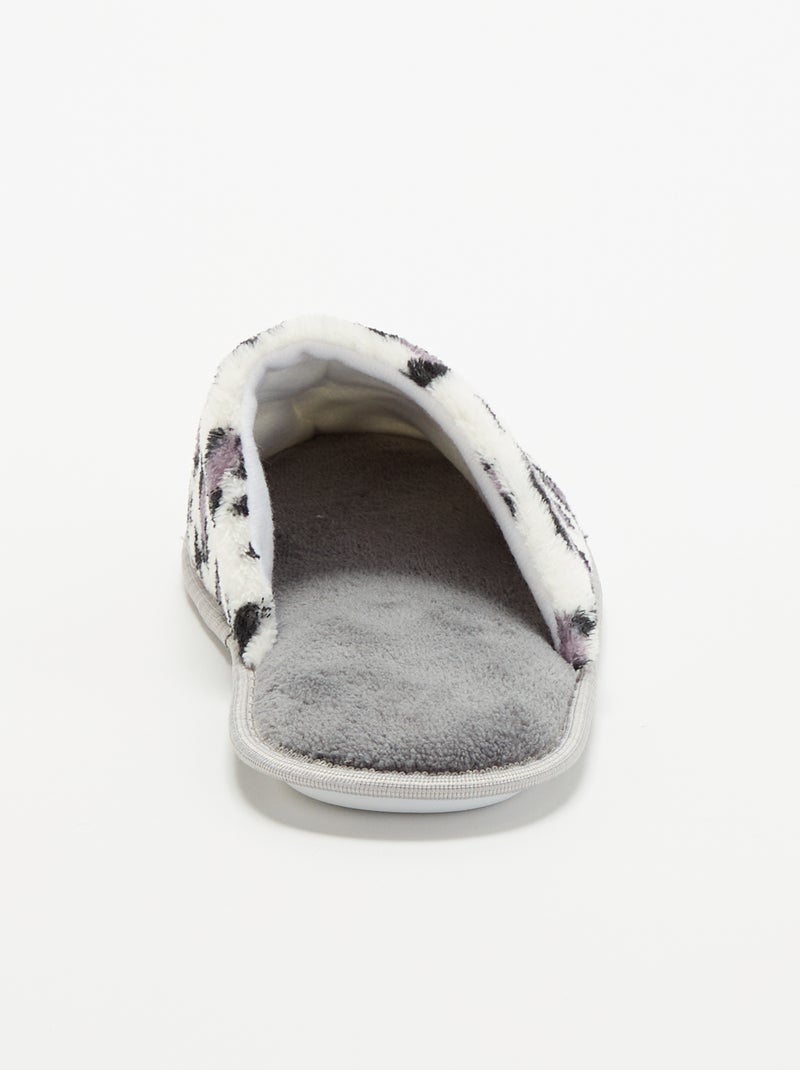 Ciabatte con stampa leopardata Grigio - Kiabi