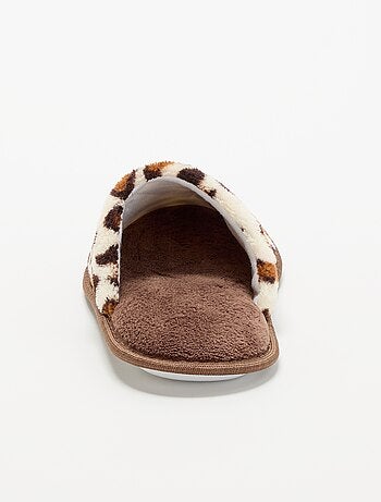 Ciabatte con stampa leopardata