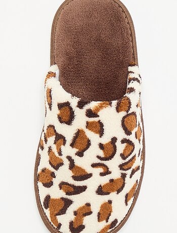 Ciabatte con stampa leopardata