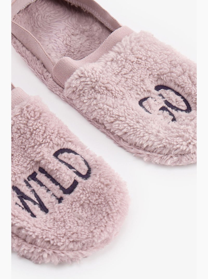 Ciabatte con stampa wild slogan penti Rosa chiaro - Kiabi