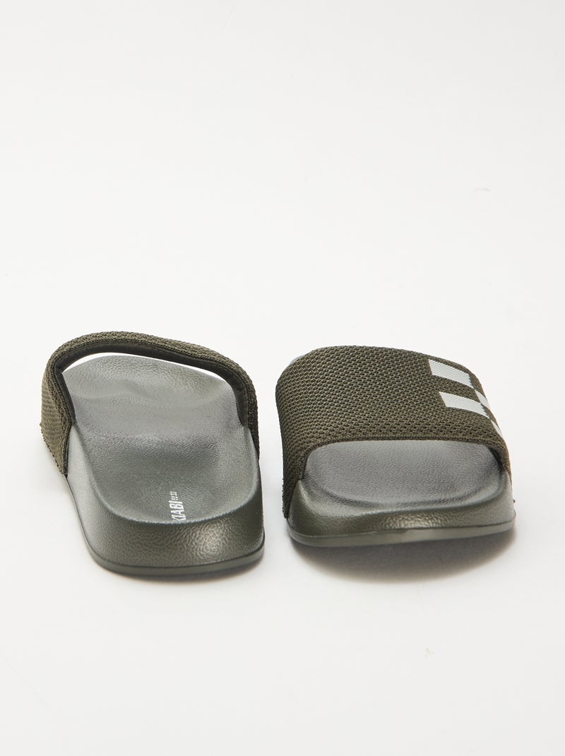 Ciabatte da piscina con fascia in mesh Kaki - Kiabi