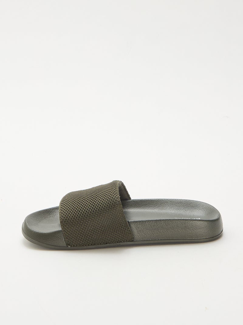 Ciabatte da piscina con fascia in mesh Kaki - Kiabi