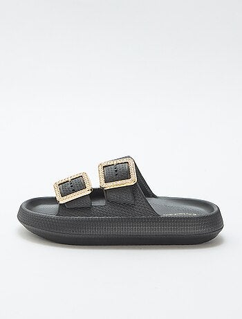 Ciabatte da piscina con fibbie in strass